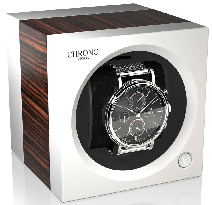 CHRN One Watch Winder Bluetooth Macassar Silk White Silk