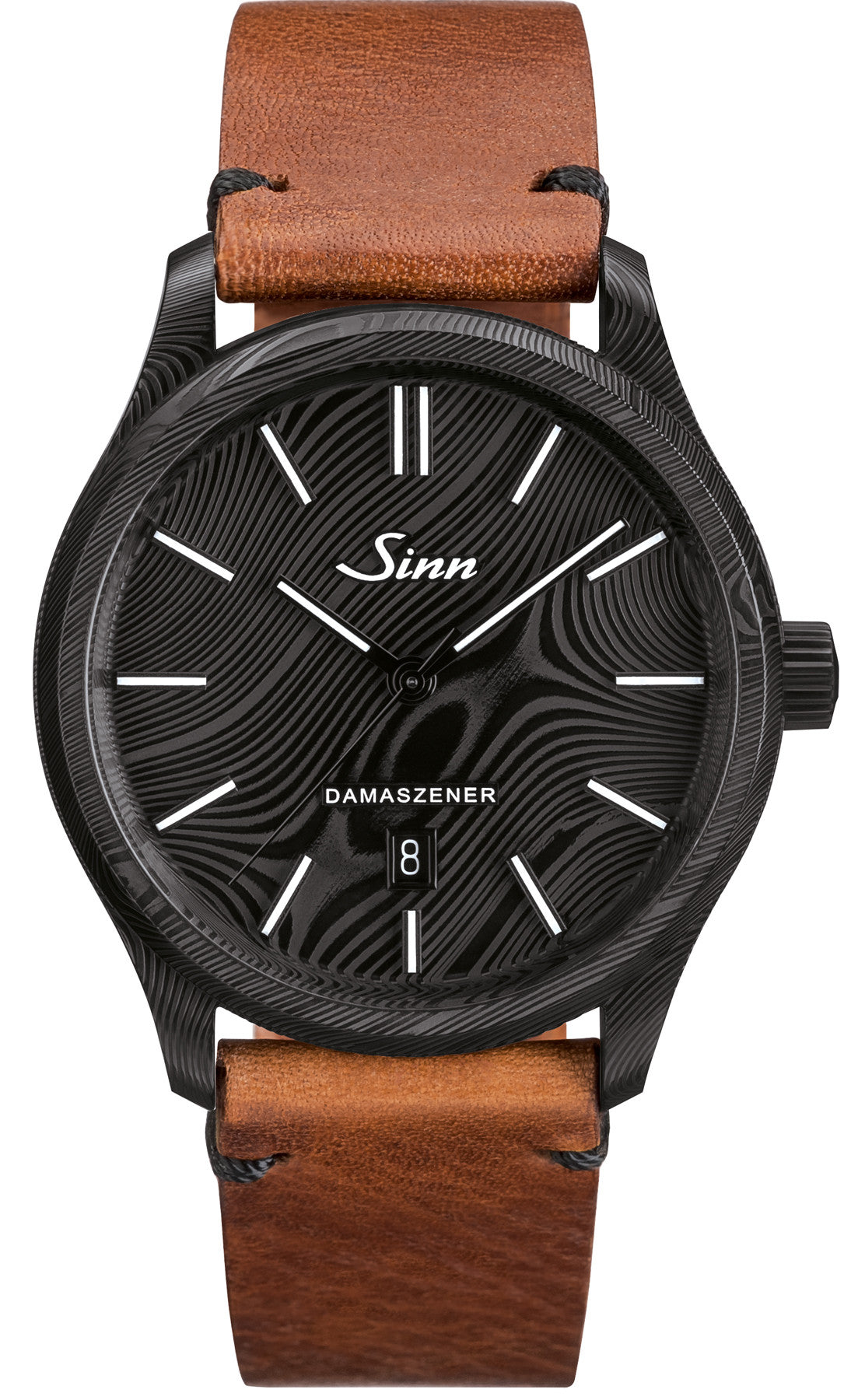 SN Watch 18 S Damascus Steel Limited Edition Tan Leather